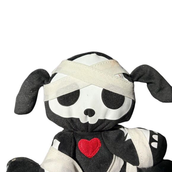Skelanimals Dax the Dog Plush Stuffed Animal Black White Mummy - Picture 2 of 9